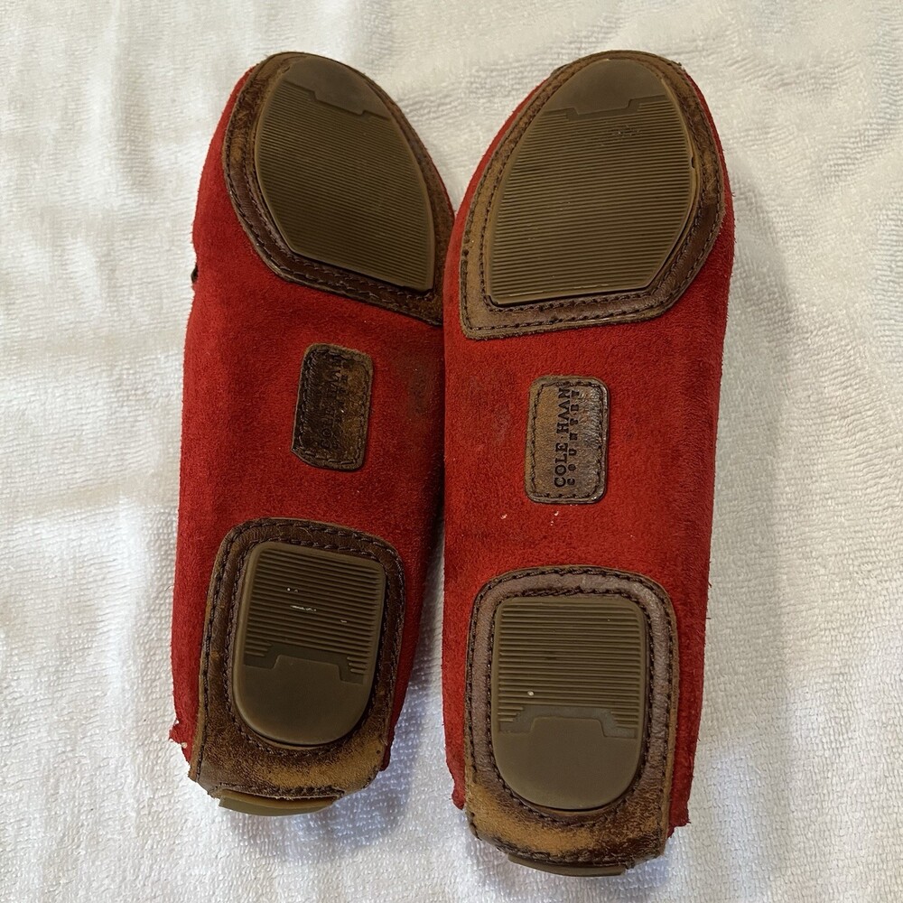 Cole Haan Country Women’s Red Suede Driving Loafer 9.5N Preppy Old Money - Picture 9 of 9